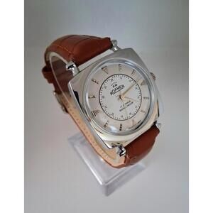 Vintage Roamer Men's Leather Mechanical Watch RARE